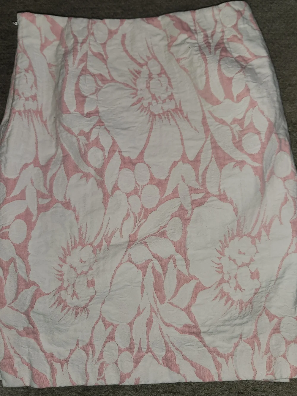 J. Crew Jacquard Pencil Skirt Floral Pink/white Size 8